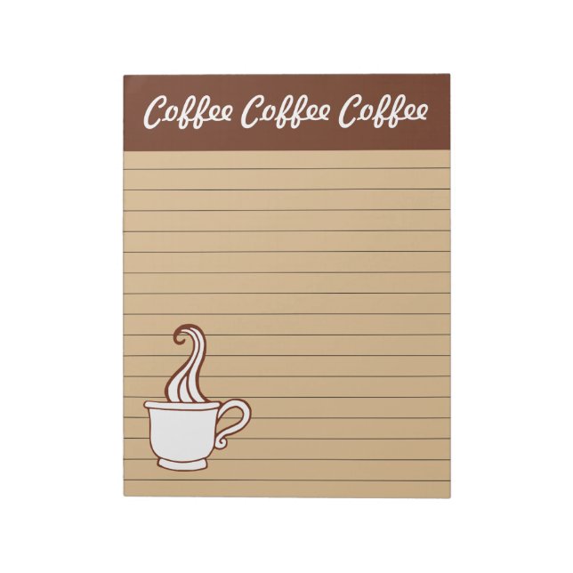 Grand Bloc-notes de café (Tourné)