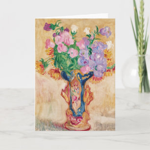 Grand Bouquet au Vase en Porcelaine Louis Valtat Card