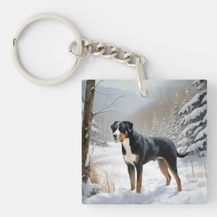 Grand Bouvier Suisse Noël sous la neige Noël