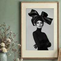 Grand Bow: Monochrome Haute Couture Portrait