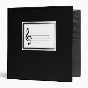 Grand cadre de Clé Treble Musical Classeur de musi