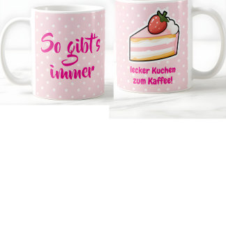 Grand café et gâteau Tasse à café, Drôle 