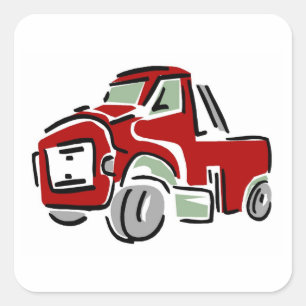 Grand Camion Rouge - Stickers