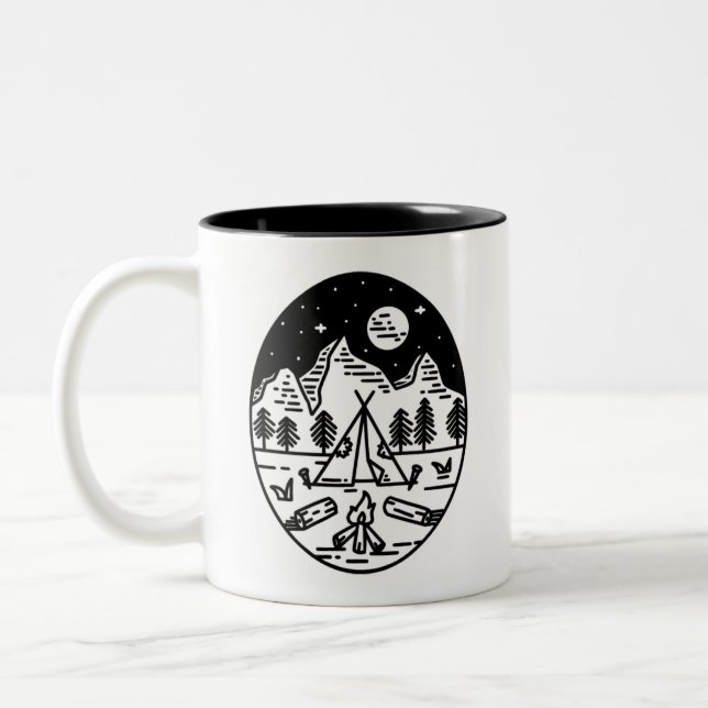 Grand Camping extérieur Mug (Gauche)