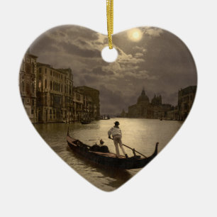 Grand Canal by Moonlight II, Venice, Italy Ceramic Ornament
