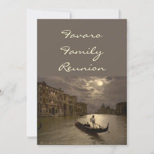 Grand Canal by Moonlight II, Venice, Italy Invitation