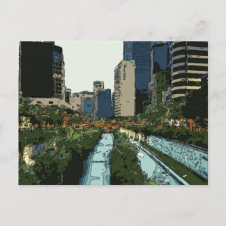 Grand Canal Evening in Hong Kong City Postcard