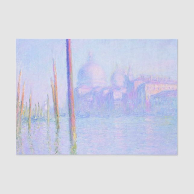 Grand Canal in Venice (by Claude Monet) Tissue Paper (Front)