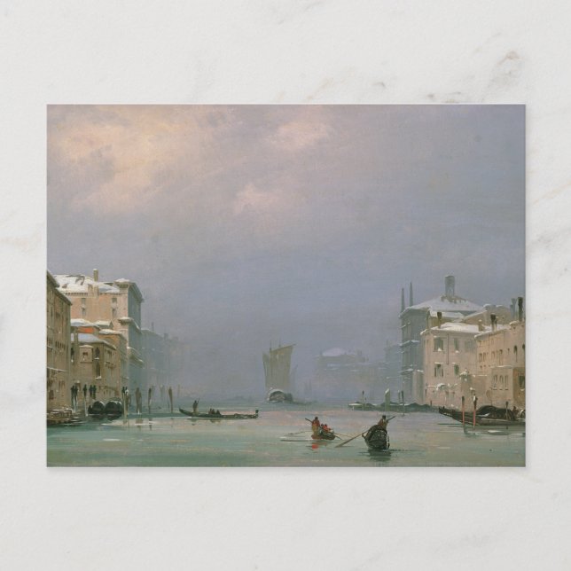 Grand Canal with Snow and Ice, 1849 Postcard (Front)
