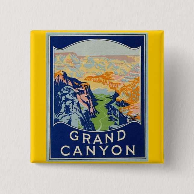Grand Canyon 2 Inch Square Button (Front)