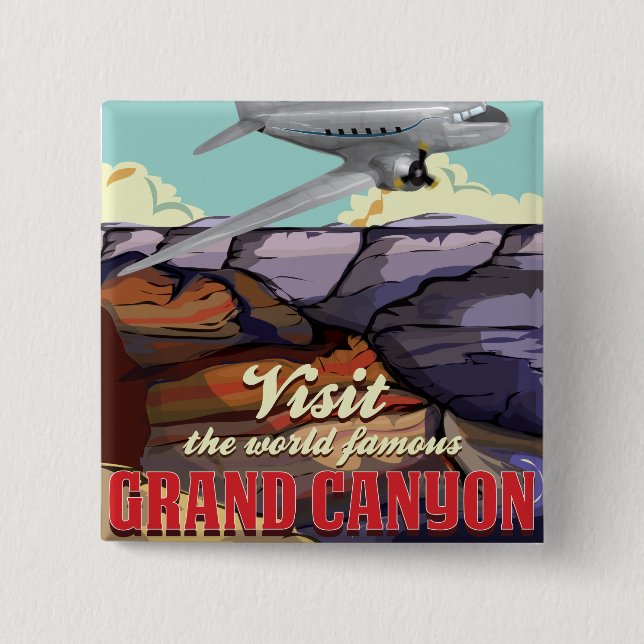 Grand Canyon 2 Inch Square Button (Front)