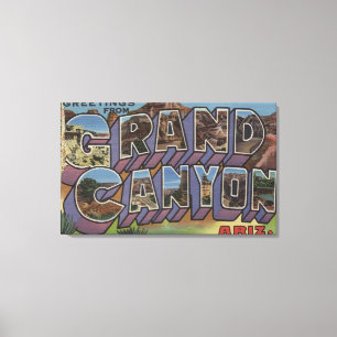 Grand Canyon, Arizona - Large Letter Scenes Canvas Print