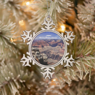 Grand Canyon, Arizona Snowflake Pewter Christmas Ornament