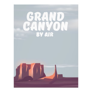 Grand Canyon By Air vintage travel poster. Photo Print