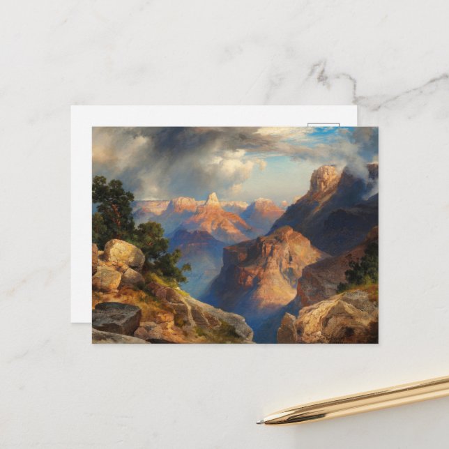 Grand Canyon by Thomas Moran Postcard (Front/Back In Situ)