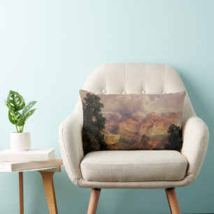 Grand Canyon by Thomas Moran, Vintage Landscape Lumbar Pillow