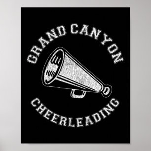 Grand Canyon Cheer Distressed Retro 90's Cheerlead Poster