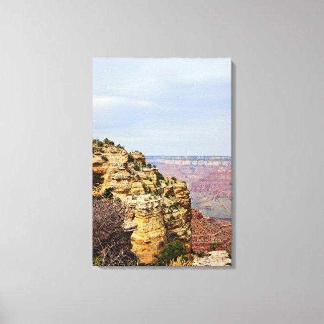 Grand Canyon Cliffside Desert View Drive Canvas Print (Front)
