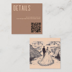 Grand Canyon Couple QR Code Enclosure Card