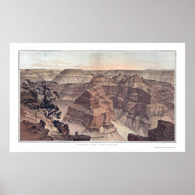 Grand Canyon from Pt. Sublime by Dutton 1882A Poster (Front)