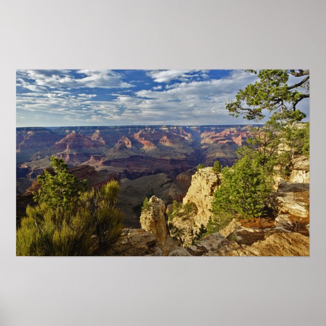 Grand Canyon from the south rim at sunset, 3 Poster (Front)