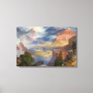 Grand Canyon in Mist (by Thomas Moran) Canvas Print