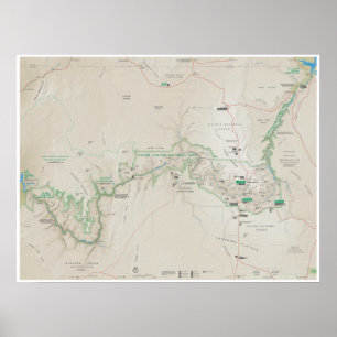 Grand Canyon map poster