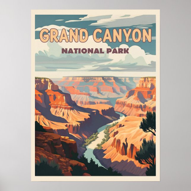 Grand Canyon National Park - A Natural Wonder Poster (Front)