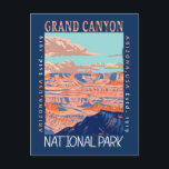 Grand Canyon National Park Arizona Distressed Postcard<br><div class="desc">Grand Canyon vector artwork design. The park is home to much of the immense Grand Canyon,  with its layered bands of red rock revealing millions of years of geological history.</div>