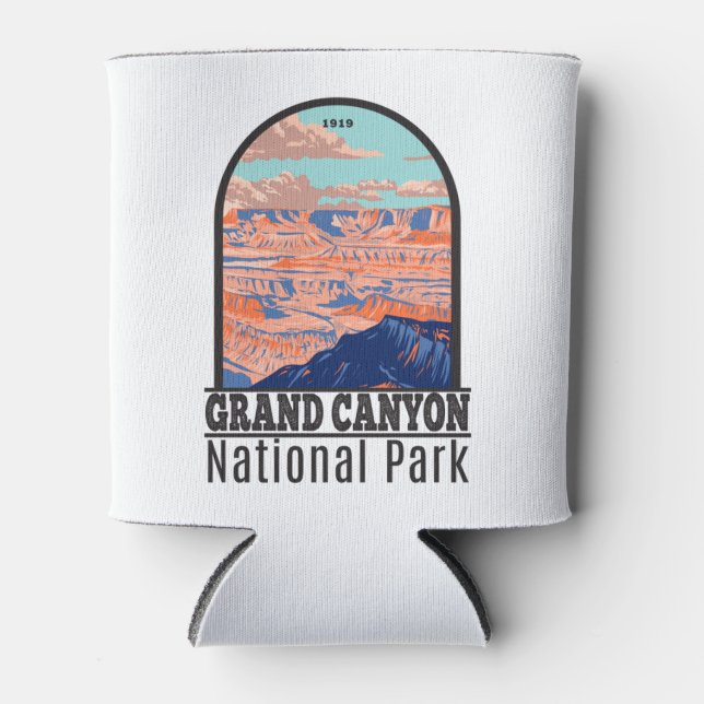  Grand Canyon National Park Arizona Vintage Can Cooler (Front)