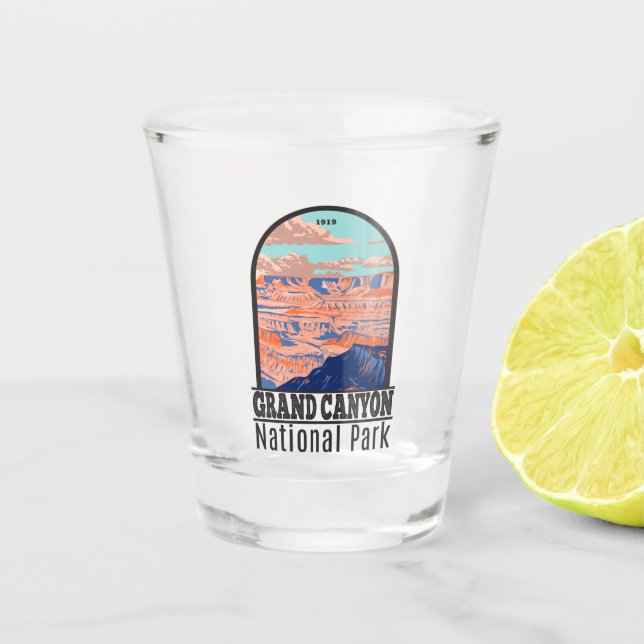  Grand Canyon National Park Arizona Vintage Shot Glass (Front)
