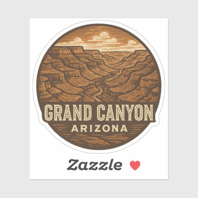 Grand Canyon National Park Arizona Vinyl Sticker (Feuille)