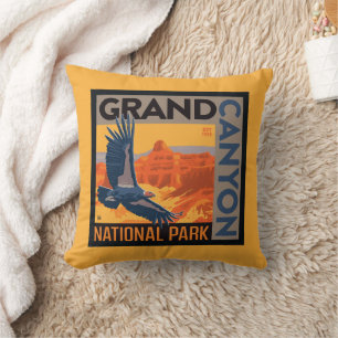 Grand Canyon National Park   Condors Throw Pillow