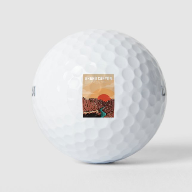Grand canyon national park emblem patch logo golf balls (Front)