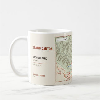 Grand Canyon National Park Hiking Trail Map Mug