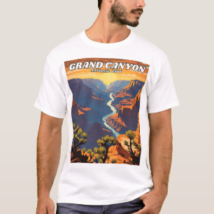 Grand Canyon National Park illustration retro T-Shirt