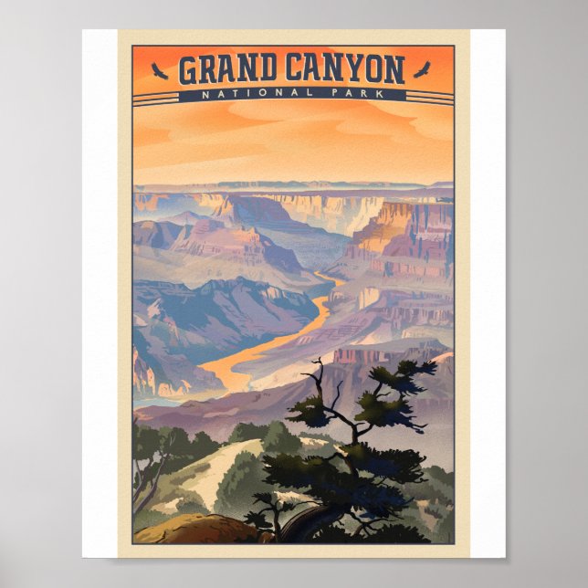 Grand Canyon National Park Litho Poster (Devant)