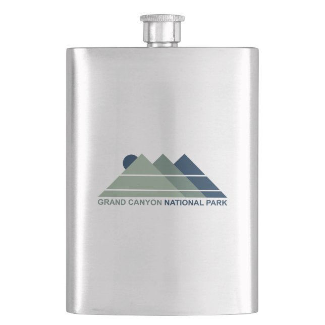 Grand Canyon National Park Mountain Sun Hip Flask (Front)