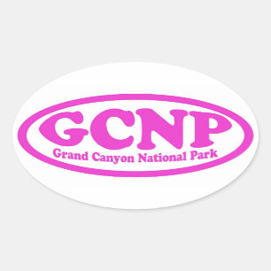 Grand Canyon National Park pink oval sticker