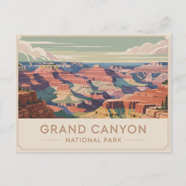 Grand Canyon National Park Postcard Vintage (Front)