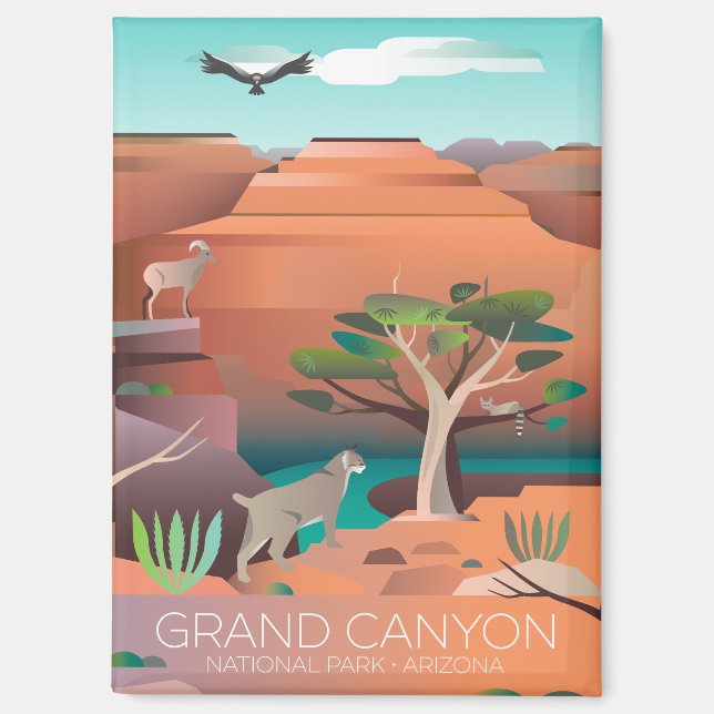 Grand Canyon National Park Réfrigérateur Magnet (Recto)