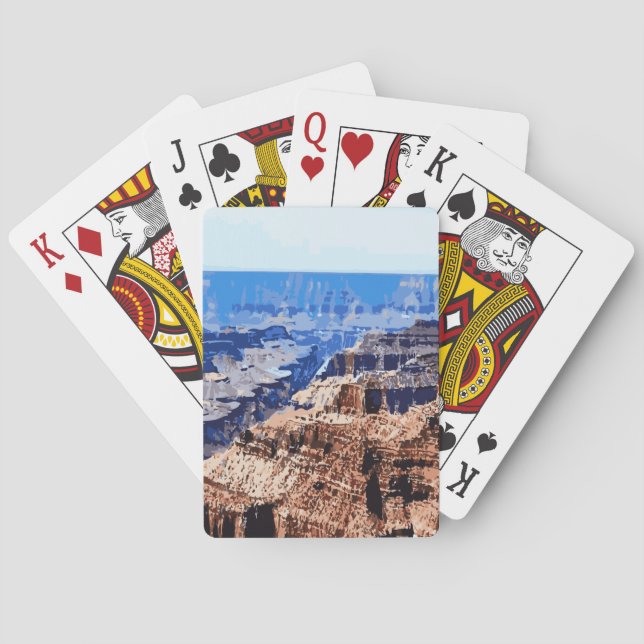 Grand Canyon National Park Retro Design Playing Cards (Back)