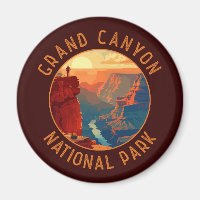 Grand Canyon National Park Retro Distressed Circle