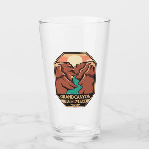 Grand Canyon National Park Retro Emblem Glass