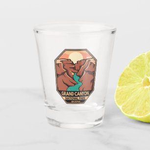 Grand Canyon National Park Retro Emblem Shot Glass