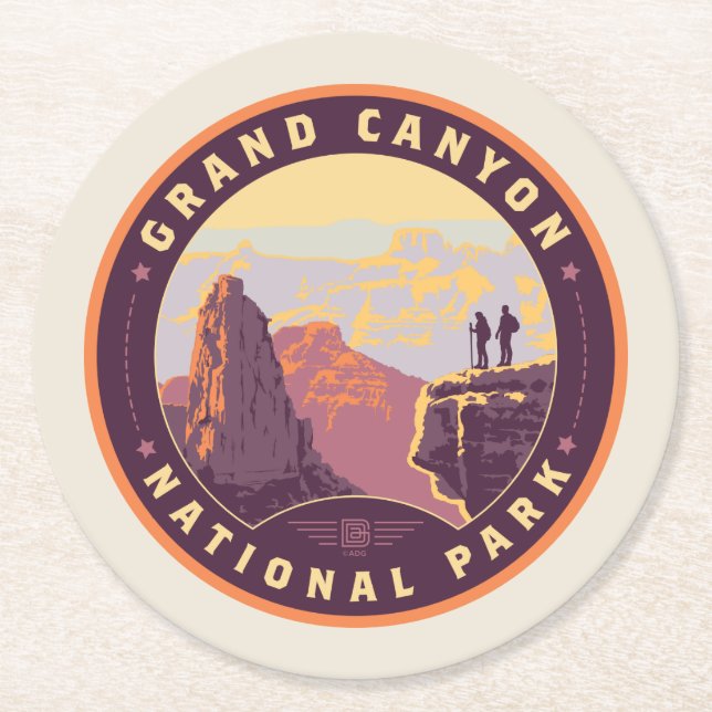 Grand Canyon National Park Round Paper Coaster (Front)