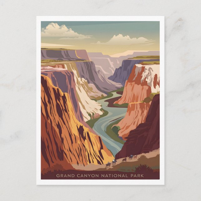 Grand Canyon National Park vintage Postcard (Front)
