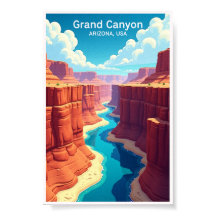 Grand Canyon National Park Vintage Style Travel Po