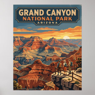 Grand Canyon National Park Vintage WPA Style Poster