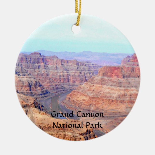 Grand Canyon National Park West Rim Landscape Ceramic Ornament (Front)